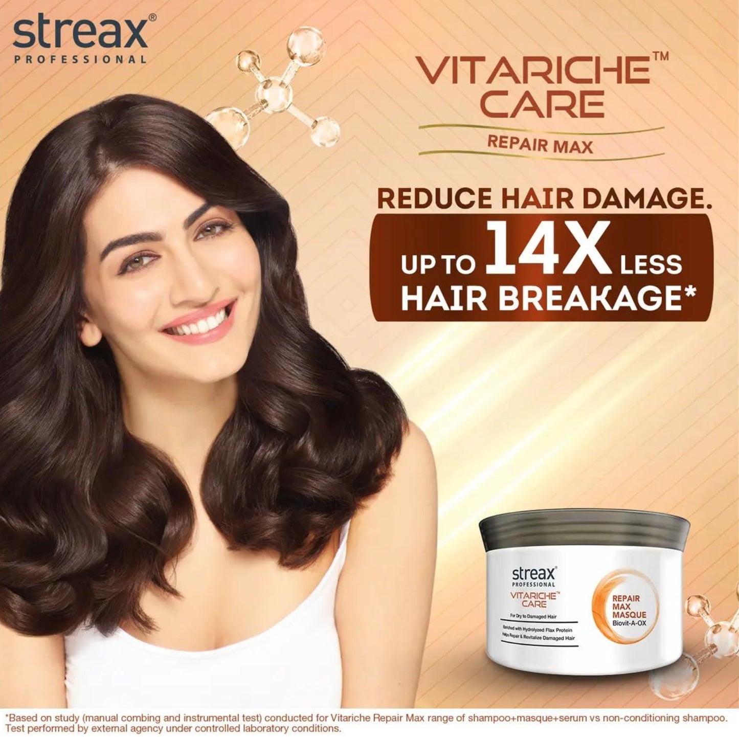 Streax Professional Set of Vitariche Care Repair Max Shampoo & Conditioner